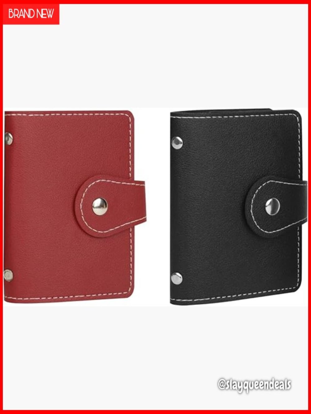 2-Pack PU Leather Card Holder with 26 Slots Each, RFID Blocking, Travel Size